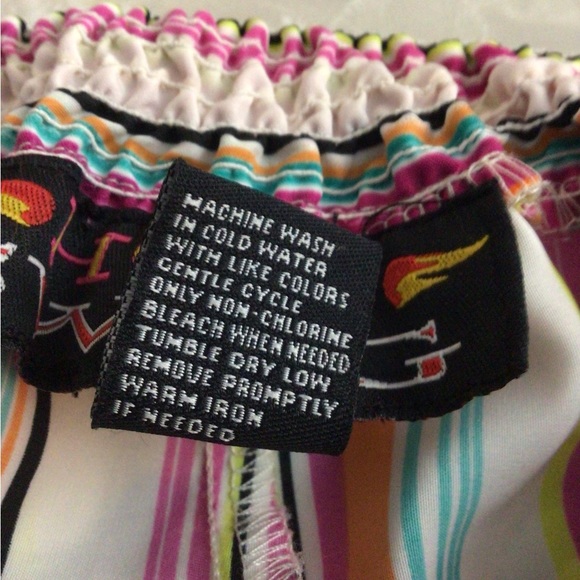 Hot swag women’s multi color elastic back pleated wide leg striped pants size 1X - Picture 10 of 11